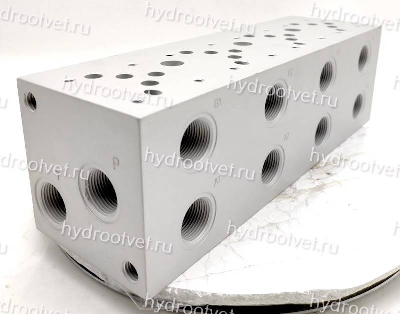 PD10-10A4-AL - четырехместная плита для гидравлических распределителей и клапанов NG10