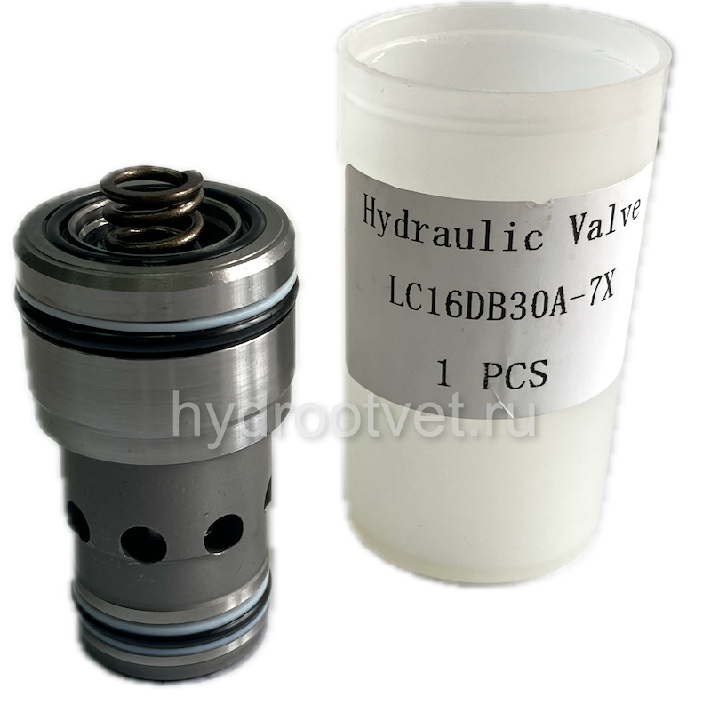 LC16DB40A7X/V - Логический клапан (патрон) Ду16, функция - предохранительный клапан давления, давление открытия 4 бар, A = седельный с демпфером, уплотнение V = FKM