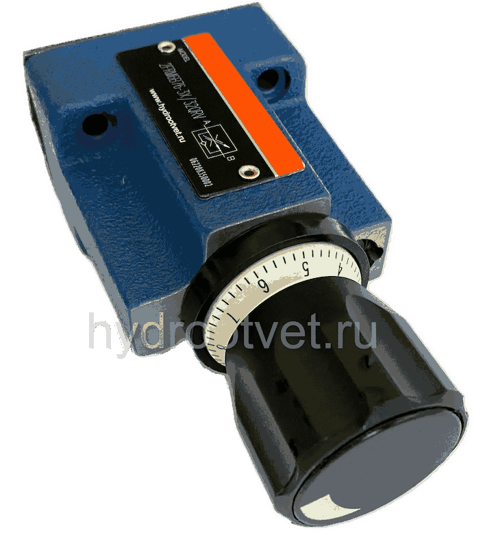 2FRM6B76-3X/25QRV - Регулятор расхода Ду 6 для монтажа на плиту, номинальный расход 25 л/мин, B = без доп. канала (стандарт), обратный клапан - есть