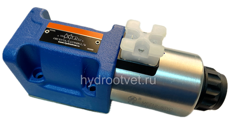 4WE10JA5X/EG24N9K4/M - Гидрораспределитель золотниковый Ду 10 (серия 5X) с электроуправлением G24, схема JA (34-1), возврат - пружинный