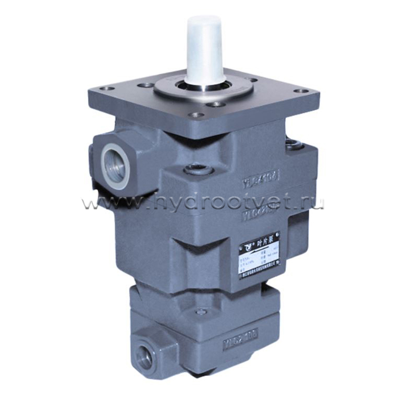 YB1-125/12.5U - Пластинчатый нерегулируемый сдвоенный насос с рабочим объемом 125+12,5 см3, взаимозаменяем с насосом НПл 125-12,5/6.3