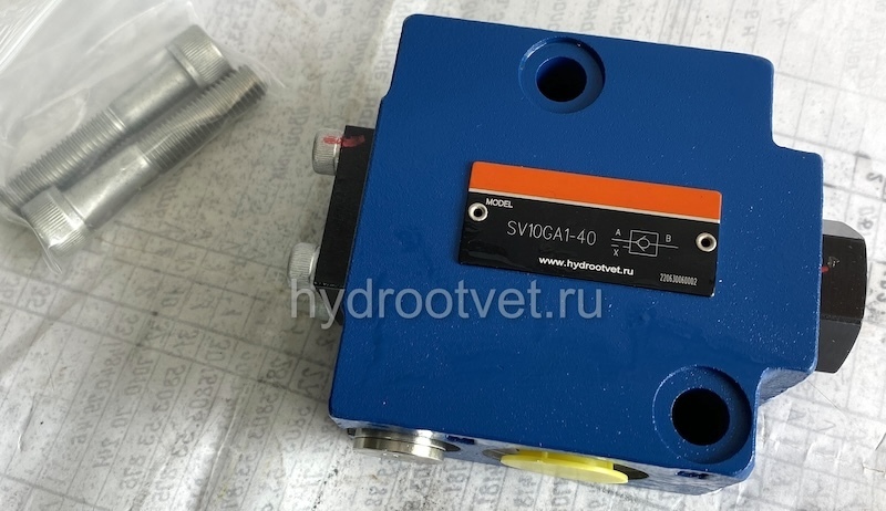 SV10GB1-40 - Гидрозамок Ду10, монтаж резьбовой, дренаж - P = нет, В = без предварительного открытия, давление открытия 1,5 бар