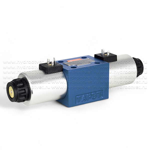 4WE10J31/CG24N9K4 - Гидрораспределитель золотниковый Ду 10 с электроуправлением G24, схема J (34), возврат - пружинный