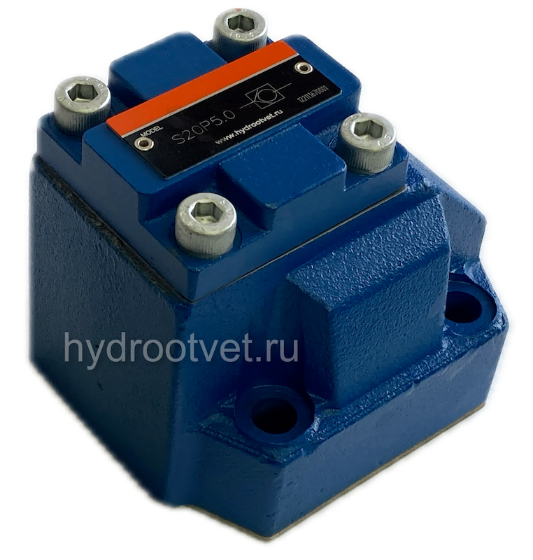 S20P1-10/ - Обратный клапан для монтажа на плиту Ду25, давление открытия 0,5 бар, уплотнение NBR