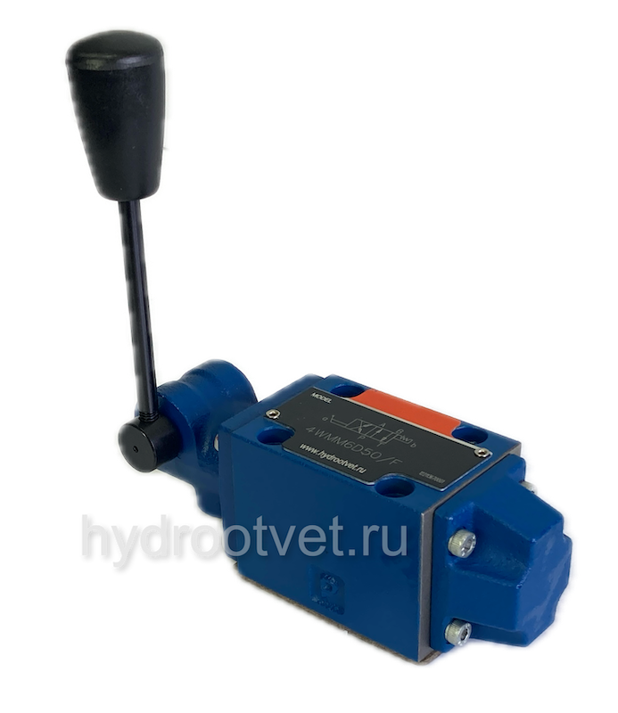 4WMM6C50/F - Гидрораспределитель Ду 6 с ручным управлением, схема C (574), возврат - F = фиксатор