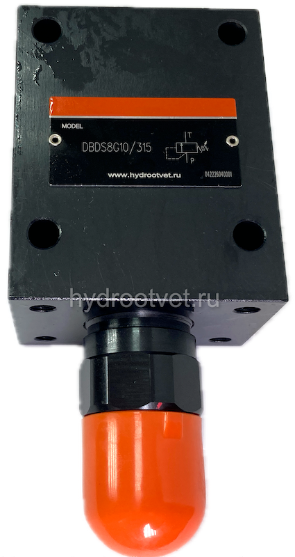 DBDS8G1X/100 - Предохранительный клапан прямого управления Ду8, давление регулировки до 100 бар, тип монтажа - резьбовой, элемент регулировки S = винт