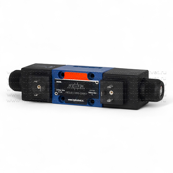 4WE6J61/CW110-50N9K4 - Гидрораспределитель золотниковый Ду 6 с электроуправлением, схема J (34), электроуправление W110, возврат - пружинный