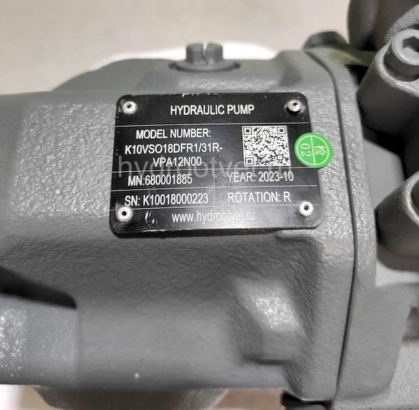 A10VSO18DFR1/31R-VPA12N00 - Насос аксиально-поршневой регулируемый с наклонной шайбой, рабочий объем 18 см3, DFR1 = регулятор давления и расхода, канал Х заглушен, номинальное давление 280 бар