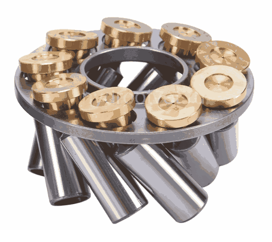 A10VO45 PISTON SHOE SET(ONE SET=9PCS) - Комплект поршней с подпятниками 17x60 мм для насоса A10VSO45 / 31 (в одном наборе 9 шт.)