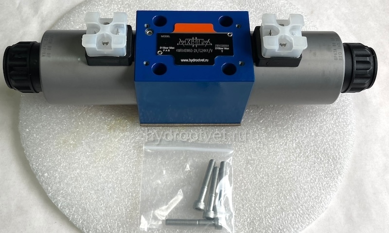4WRA10W1-60-2X/G24K4/V - Пропорциональный распределитель без встроенного электронного усилителя Ду10, номинальный расход 60 л/мин, схема W1-