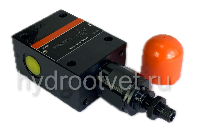 DBDS6G1X/315 - Предохранительный клапан прямого управления Ду6, давление регулировки до 315 бар, тип монтажа - резьбовой, элемент регулировки S = винт