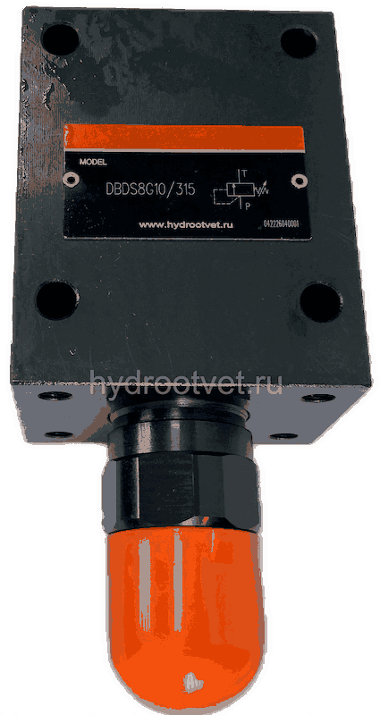 DBDS8G1X/50 - Предохранительный клапан прямого управления Ду8, давление регулировки до 50 бар, тип монтажа - резьбовой, элемент регулировки S = винт