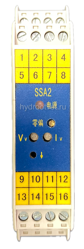 SSA2 - Внешний усилитель для сервоклапанов, питание 24В пост.тока, монтаж на DIN-рейку, входной сигнал ±10В или 4…20 мА