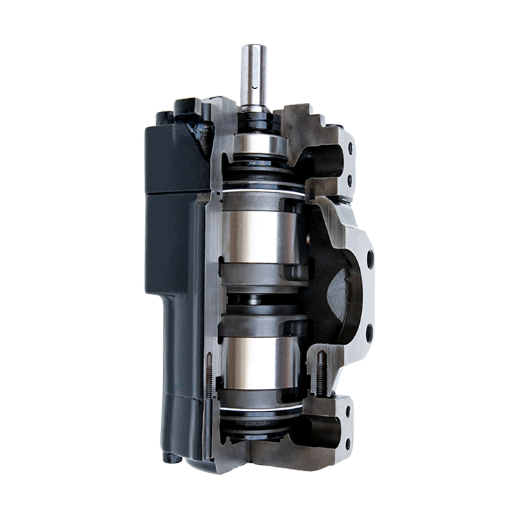 T6CCB25B083R01C100 - Пластинчатый нерегулируемый двухпоточный насос серии T6CC с рабочим объемом 79+26,2 см3