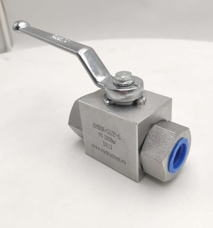 KHB3K-G1/2-L-1111-01-1 - Шаровой кран 3/2 на высокое давление, резьба G1/2''
