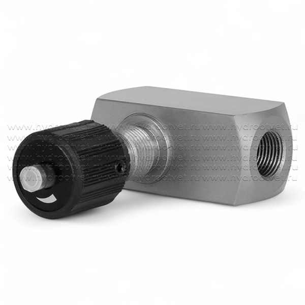 DRV10-1-10/V - Дроссель трубного монтажа c рукояткой, G3/8, обратный клапан - есть