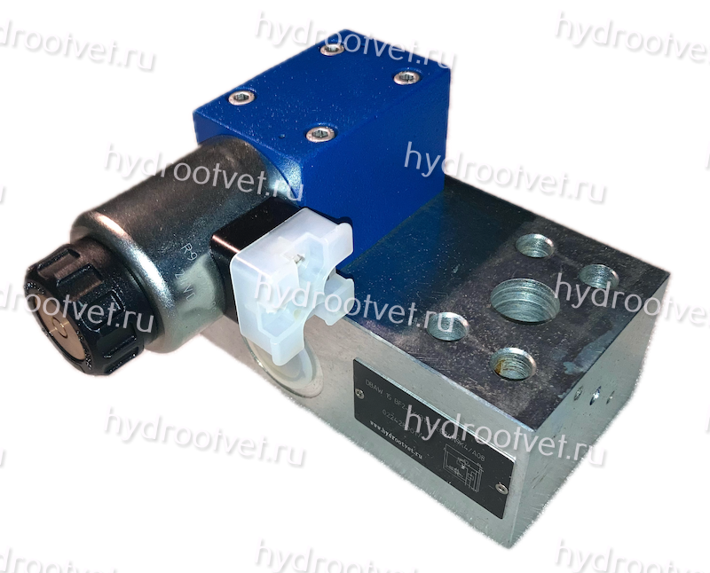 DBAW15BF2-2X/315-6EG24N9K4 - Предохранительный блок насоса Ду16 с давлением настройки до 315 бар, с разгрузкой B = открыт с электроуправлением G24