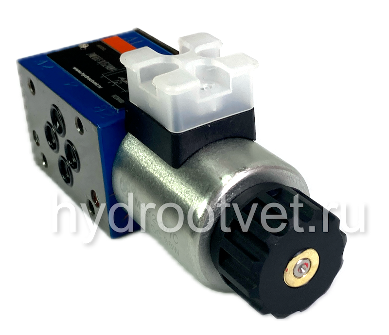 Z4WE6E63-3X/EG24N9K4 - Гидрораспределитель золотниковый Ду 6 модульного монтажа с электроуправлением, схема E63, электроуправление G24, возврат - пружинный