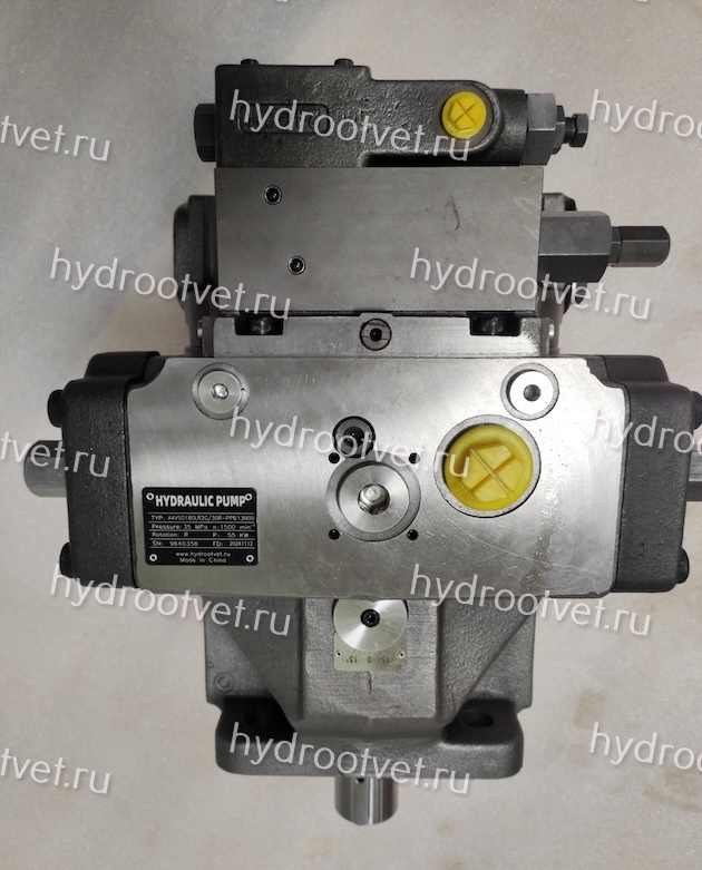 A4VSO180LR2G/30R-PPB13N00 - Насос аксиально-поршневой регулируемый с наклонной шайбой, рабочий объем 180 см3, LR2G = регулятор мощности с гиперболической характеристикой с дистанционным регулятором давления, номинальное давление 350 бар