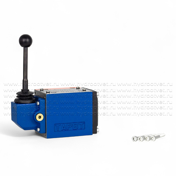 4WMM10E10/F - Гидрораспределитель Ду 10 с ручным управлением, схема E (44), возврат - F = фиксатор