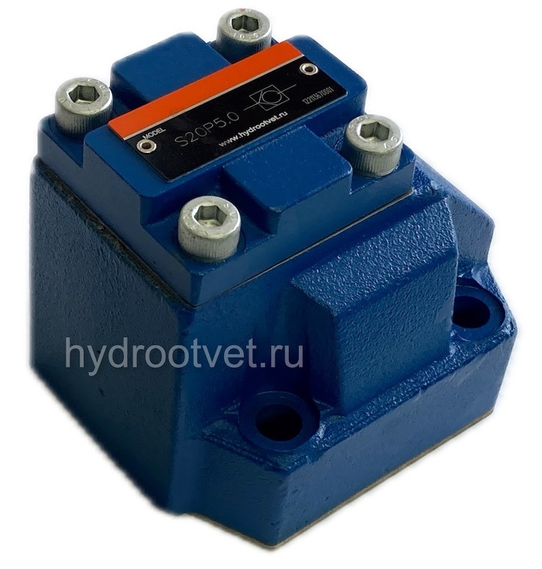 S20P5-10/ - Обратный клапан для монтажа на плиту Ду25, давление открытия 5 бар, уплотнение NBR