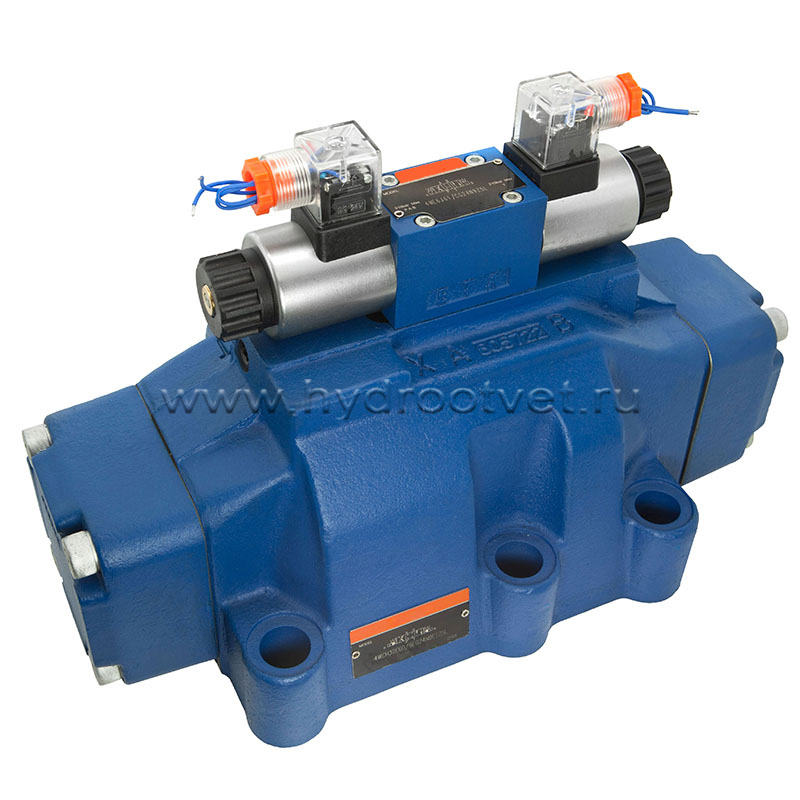 4WEH32J6X/6EG24N9ETK4/B10 - Гидрораспределитель с электроуправлением Ду32 схема J (34), напряжение G24, каналы управления ET - X и Y - внутренние