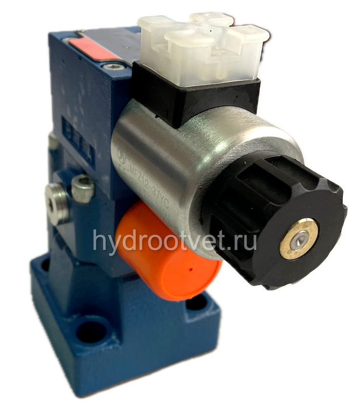 DBW10A2-5X/200XYCG24N9K4 - Предохранительный клапан Ду10 с давлением настройки до 200 бар, управление - X и Y - внешние с разгрузкой A = закрыт с электроуправлением G24