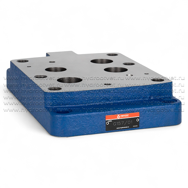 G157/01 - Стальная плита для монтажа клапанов типоразмера Ду32, стандарт ISO 4401-10/ CETOP10