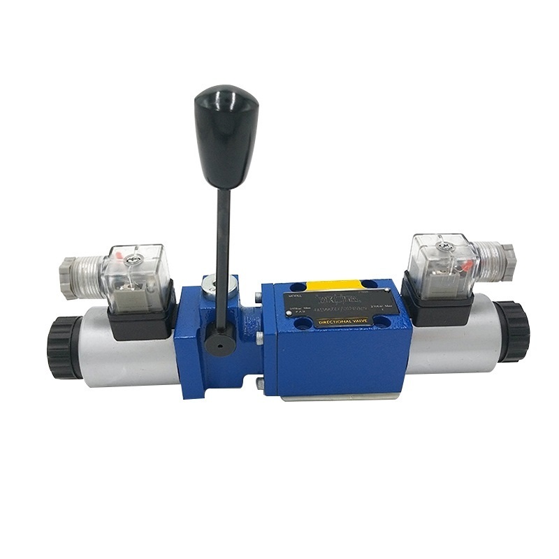 4WEMM6E6X/CG24N9Z4 - Гидрораспределитель золотниковый Ду6 с электрическим и ручным управлением от рычага, схема E (44), электроуправление G24, возврат - пружинный