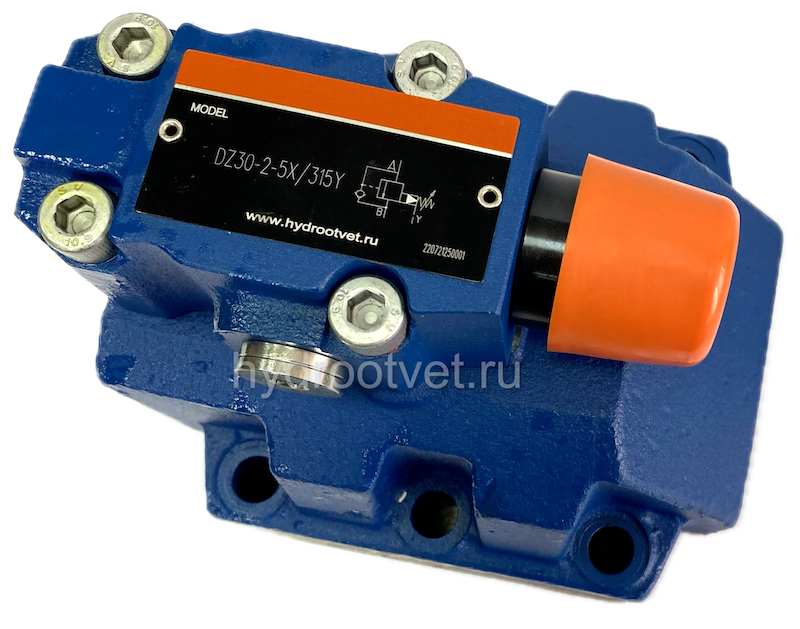 DZ30-1-5X/315XY - Клапан последовательности непрямого действия Ду32, с обратным клапаном с давлением регулировки до 315 бар, каналы управления X и Y - внешние