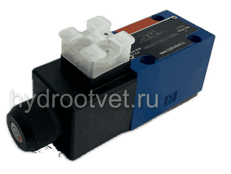 4WE6D61/CW220-50N9K4 - Гидрораспределитель золотниковый Ду 6 с электроуправлением, схема D (574А), электроуправление W230, возврат - пружинный