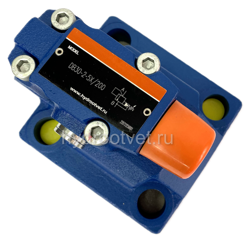 DB30-2-5X/50 - Предохранительный клапан Ду32 с давлением настройки до 50 бар, управление - X и Y - внутренние