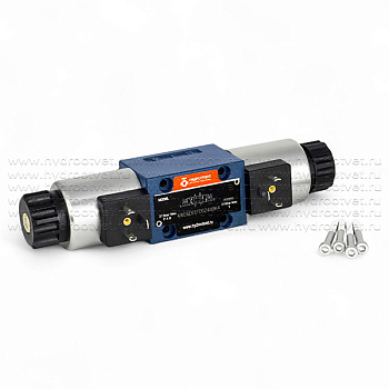 4WE6E61/CG24N9K4 - Гидрораспределитель золотниковый Ду 6 с электроуправлением, схема E (44), электроуправление G24, возврат - пружинный