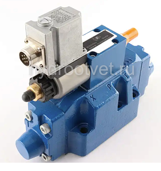 3DREME10P-6X/50YG24K31/A1V - Пропорциональный трехлинейный редукционный клапан со встроенным усилителем (OBE) и предохранительным клапаном, Ду10, давление регулировки до 50 бар, уплотнение V = FKM, сигнал управления A1 = 0–10 В