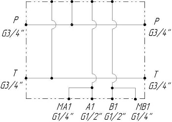 PD10-10A1-ST - Одноместная стальная плита для гидравлических распределителей и клапанов NG10