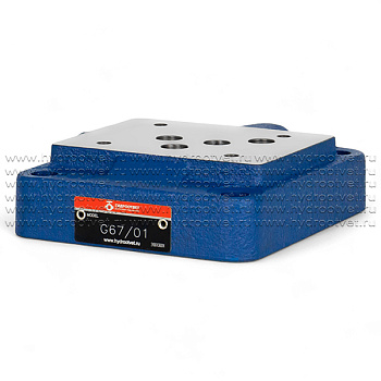 G67/01 - Стальная плита для монтажа клапанов типоразмера Ду10, стандарт ISO 4401-05 / CETOP05