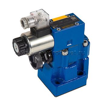 DBW20A1-5X/200CG24N9K4 - Предохранительный клапан Ду25 с давлением настройки до 200 бар, управление - X и Y - внутренние с разгрузкой A = закрыт с электроуправлением G24