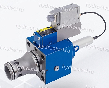 2WRCE40S1200L-2X/PG24K31/A1 - Пpoпopциoнaльный двухлинейный регулятор расхода встраиваемого типа с датчиком положения основного золотника, Ду40, уплотнение NBR, пилотный клапан с датчиком положения золотника, максимальное давление 420 бар, сигнал управлен