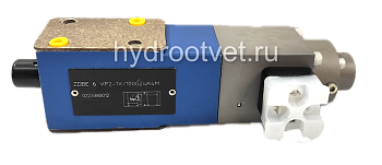 ZDBE6VP2-1X/200G24K4M - Пропорциональный предохранительный клапан Ду6 (расход до 15 л/мин), давление регулировки до 200 бар, встроенные усилитель = нет, монтаж - модульный
