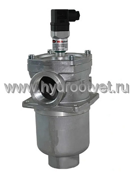 WKRFBN/HC110DC10B1.X AL - Сливной фильтр гидравлический одинарный модели RF с алюминиевым корпусом тонкость фильтрации 10 мкм, типоразмер 110, вид присоединения: резьба G3/4, материал корпуса - алюминий, рабочее давление до 25 бар, визуальный индикатор за
