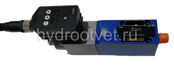 DBEE6-1X/50YG24K31M - Пропорциональный предохранительный клапан Ду6 (расход до 30 л/мин), давление регулировки до 50 бар, встроенные усилитель = есть, монтаж - на плиту