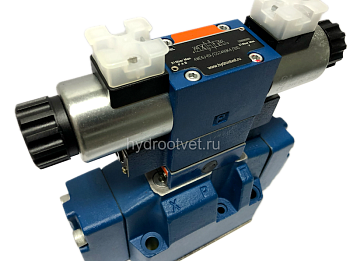 4WEH16J7X/6EG24N9ETSK4/B10 - Гидрораспределитель с электроуправлением Ду16 схема J (34), напряжение G24, каналы управления ET - X и Y - внутренние