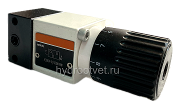 HED8OP-1X/200K14KW - Реле давление поршневое регулировка до 200 бар, монтаж на плиту, регулирующий элемент рукоятка со шкалой