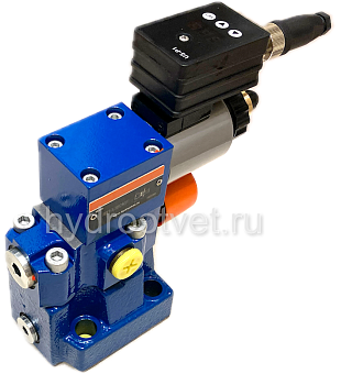 DBEME10-7X/200Y-8G24K31A1M - Пропорциональный предохранительный клапан со встроенным усилителем (OBE), Ду10, , регулировка давления до 200 бар, сигнал управления 0–10 В