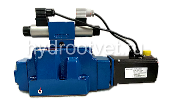 4WRKE25E350L-3X/6EG24ETK31/A1D3M - Пропорциональный распределитель с обратной связью по положению золотника и со встроенным усилителем (OBE), Ду25, A1 = ±10 В, номинальный расход 350 л/мин, схема E, каналы управления ET = X и Y - внутренние