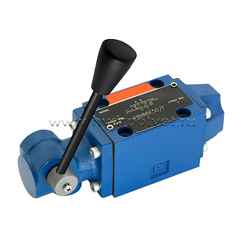 4WMM6H50 - Гидрораспределитель Ду 6 с ручным управлением, схема H (14), возврат - пружинный