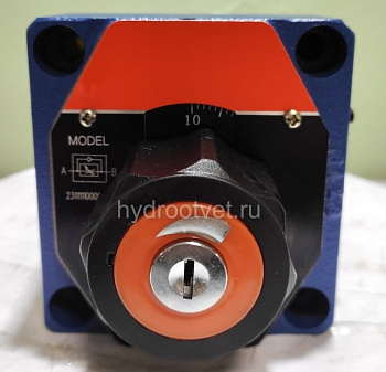 2FRM10-2X/50L - Регулятор расхода Ду10 для монтажа на плиту, номинальный расход 50 л/мин, регулировка компенсатора - нет