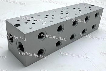 EM213/5Y - Пятиместная присоединительная плита для гидравлических распределителей и клапанов NG6 (аналог DR06/50)