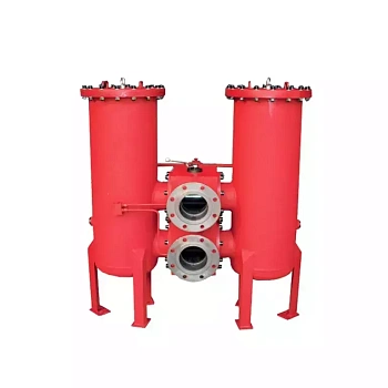 RFLDON5220CAS20D1.X/-L24 - Линейный фильтр гидравлический сдвоенный модели RFLD тонкость фильтрации 20 мкм, типоразмер 5220, вид присоединения: фланец SAE 3'' (DN80), материал корпуса - сталь, рабочее давление до 16 бар, визуально-электрический (лампа с н