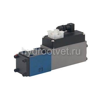 4WRPH6C5B40P–2X/G24Z4/M - Сервораспределитель Ду6 с обратной связью по положению золотника без усилителя, номинальный расход 40 л/мин, характеристика P - прогрессивная, схема С5